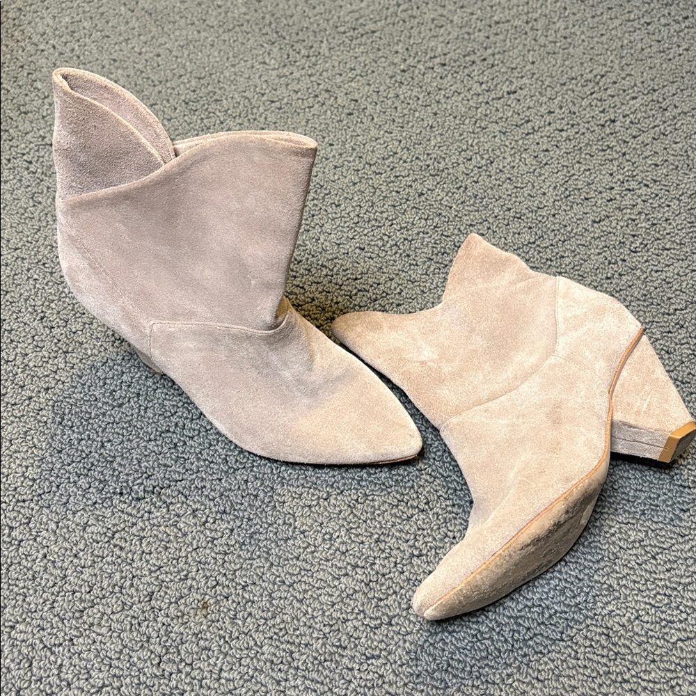 Jeffrey Campbell Taupe Grey Suede Boots